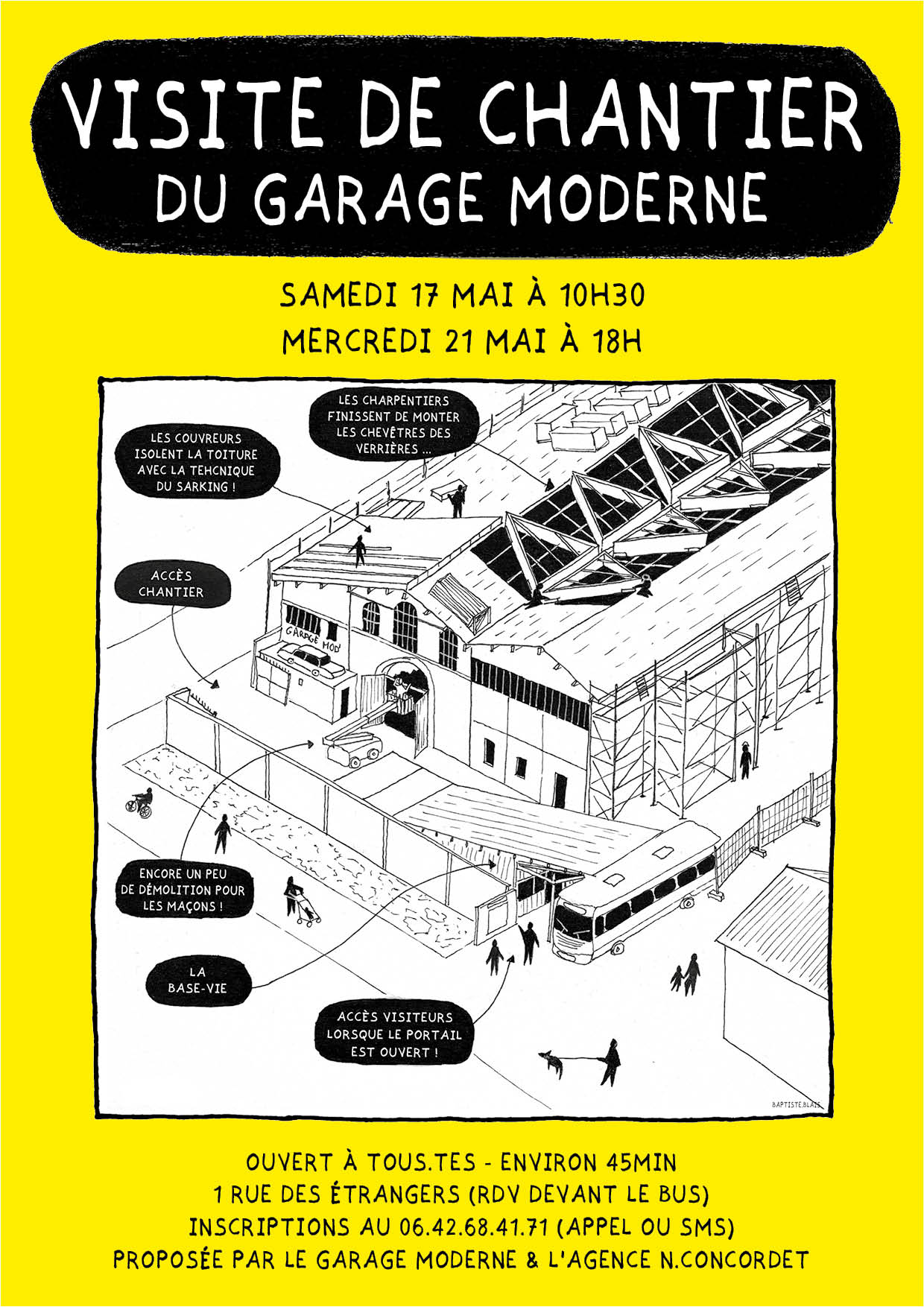 VISITE DU CHANTIER DU GARAGE MODERNE