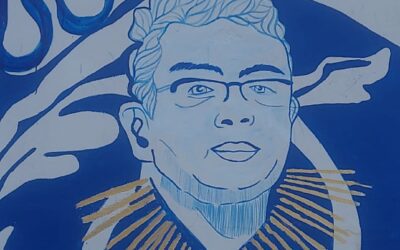 Une fresque bleue pour mémoire vive